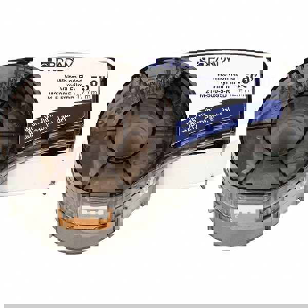 Label Maker Label: White & Red, Vinyl, 1 Roll